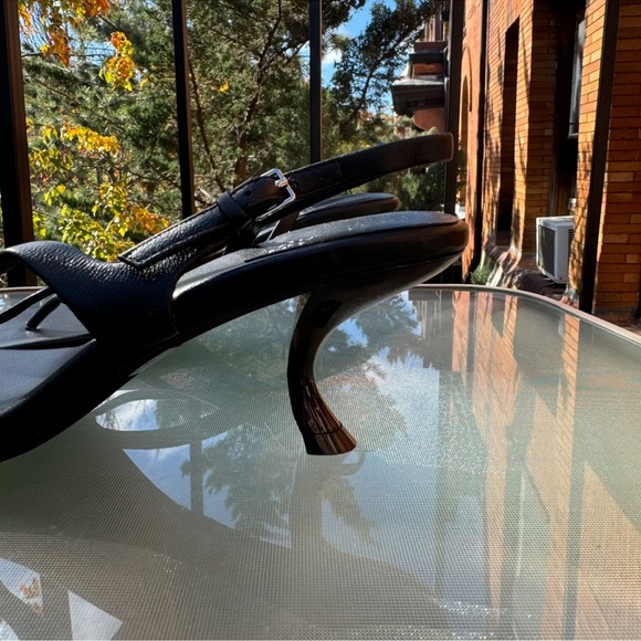 New Jeffrey Campbell Fused Sandal Kitten Heel Shoes Open Toe in Black 9.5 - Picture 8 of 12